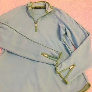 BOBBY JONES Pima cotton solid quarter zip pullover